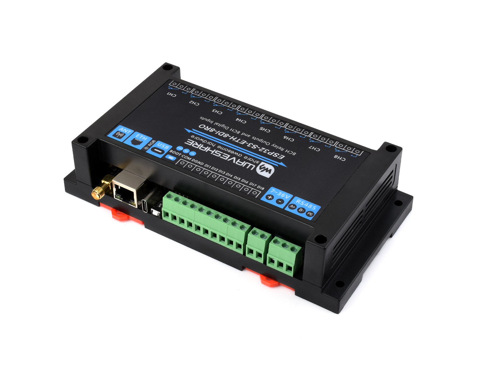 Waveshare Industrial 8-Channel - Esp32 Uart Module recension och pris