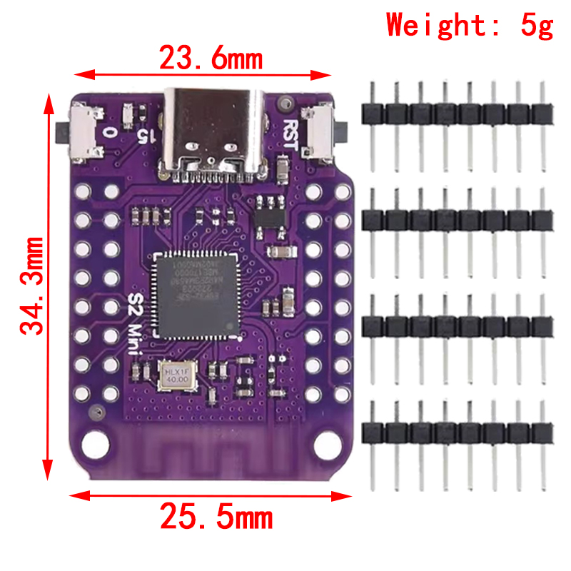ESP32 S2 Mini V1.0.0 - LOLIN W - Esp32 S2 recension och pris