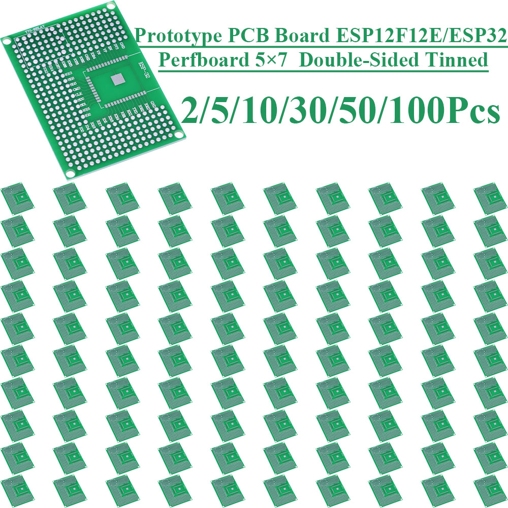 2~100Pcs 5X7 Double Sided Tin  - Esp8266 recension och pris