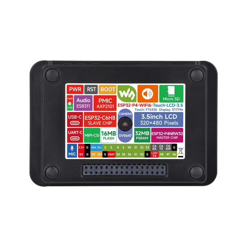Waveshare ESP32-P4 Wi-Fi 6 Vis - Esp32 P4 recension och pris